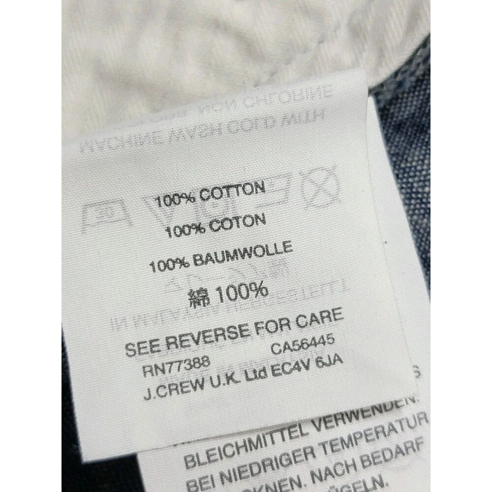 J Crew Chino Pants Mens 31x30 (30x29) Slim Bowery Gray Cone‎ Denim Flat Cotton